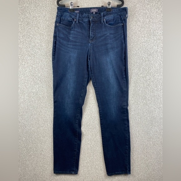 NYDJ Alina Legging skinny jeans dark wash super stretchy minimalist basics 10 - Picture 1 of 11